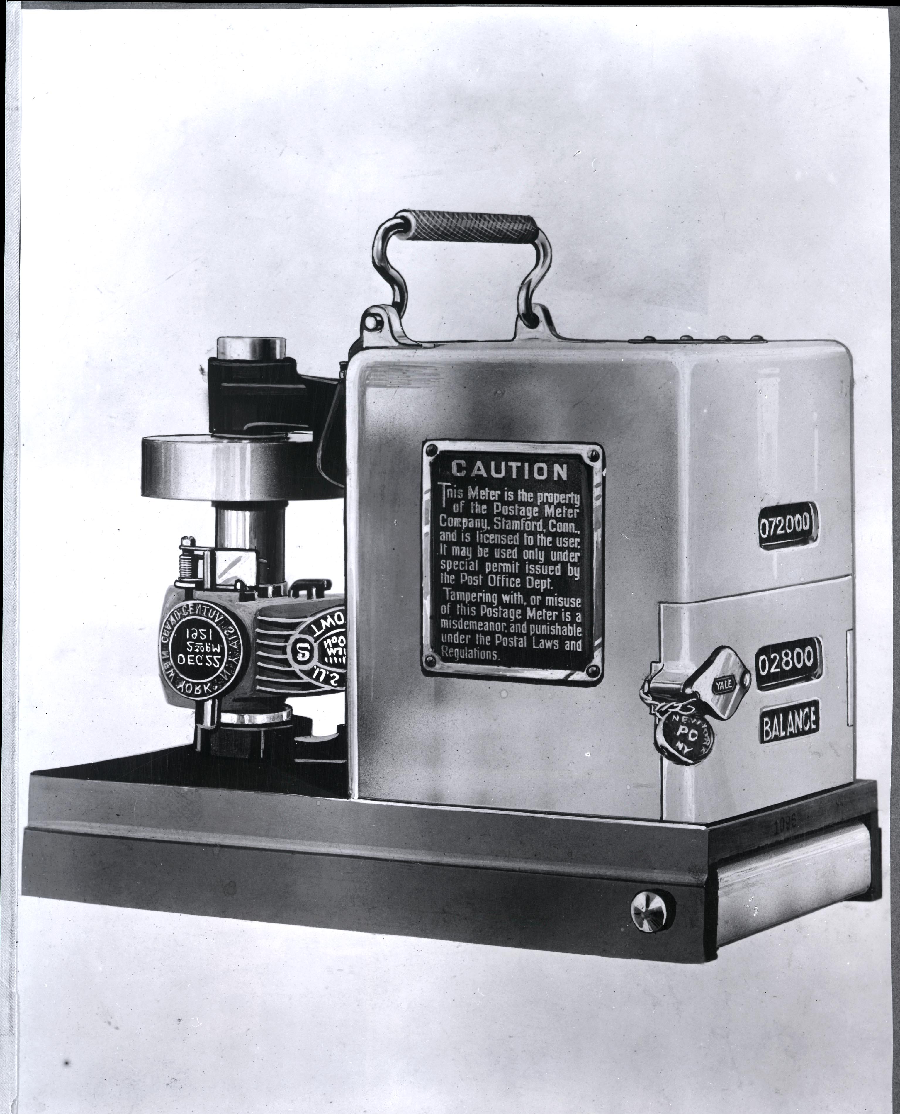 First Postage Meter from Pitney Bowes