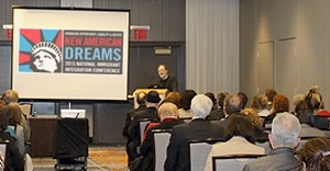 President of the Migration Policy Institute Michael Fix introduces a special session on Fixing Brain Waste hosted by IMPRINT and WES.