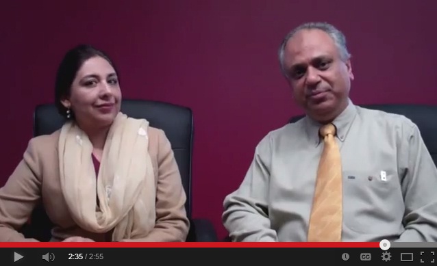 Click above to watch a video interview with Dr. Fauzia Khan and Mansoor Khan.