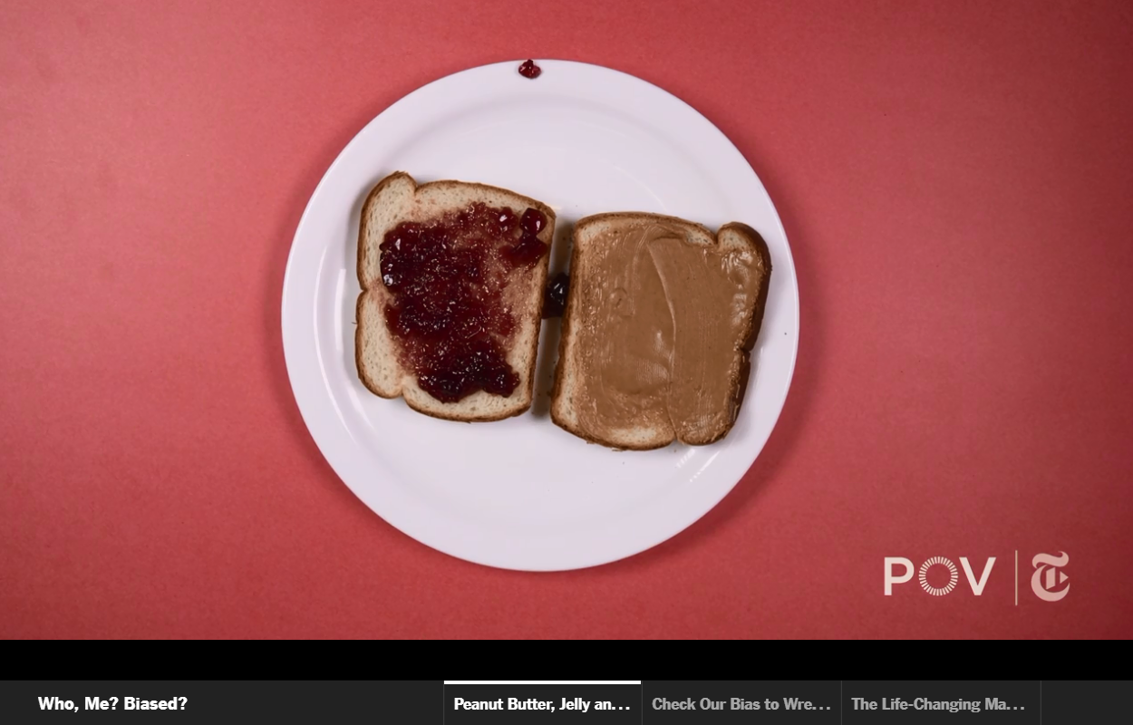 Screenshot from New York Times video on bias
