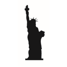 Black Statue of Liberty logo