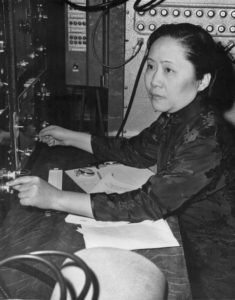 Chien-Shiung Wu working at her desk