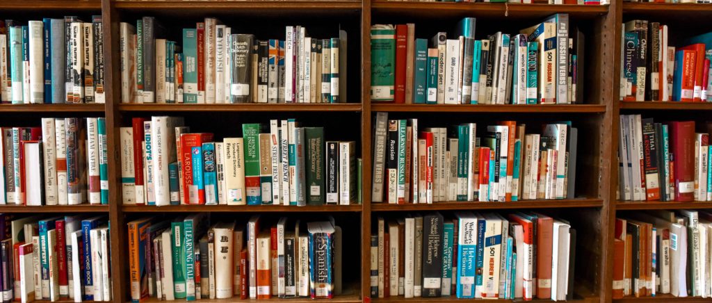 Shelves of books