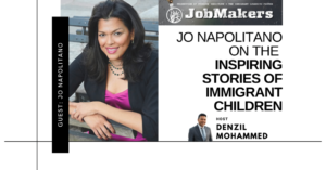 JobMakers podcast logo: Jo Napolitano on the inspiring stories of immigrant children