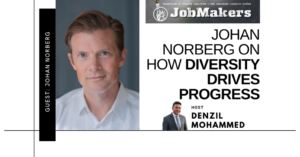 JobMakers podcast logo: Johan Norberg on how Diversity Drives Progress