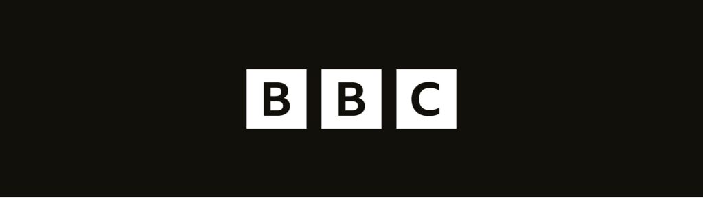 The BBC logo on a black background.