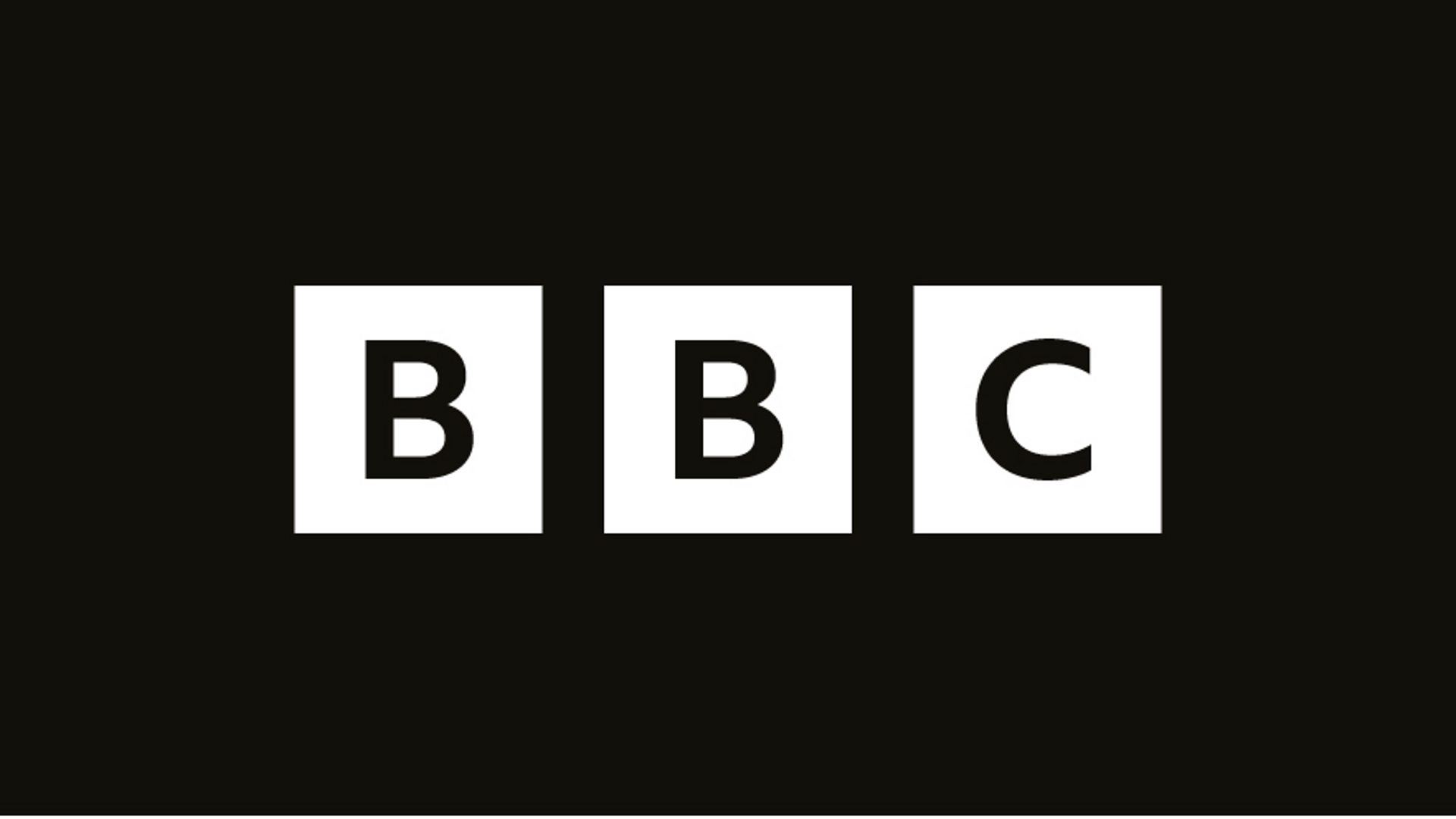 The BBC logo in white on a black background.