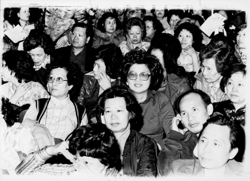 Dozens of Chinese Americans of the I.L.G.W.U. Local 23-25 grouped together.